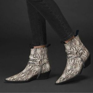 NIB anine bing harris boots python boots size 38